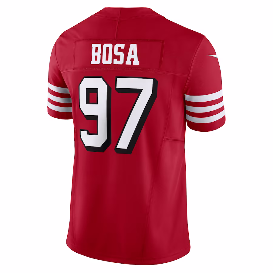 Men's San Francisco 49ers Nick Bosa Scarlet Alternate 1 Vapor F.U.S.E. Limited Jersey