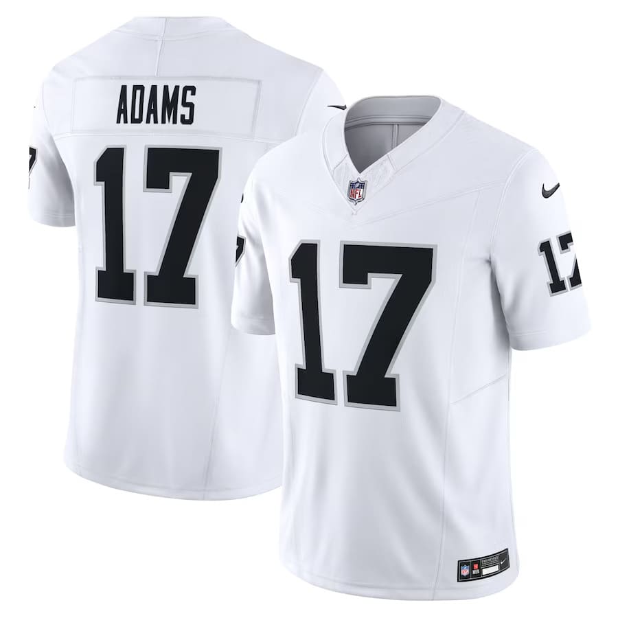 Mens Las Vegas Raiders Davante Adams White Vapor F.U.S.E. Limited Jersey