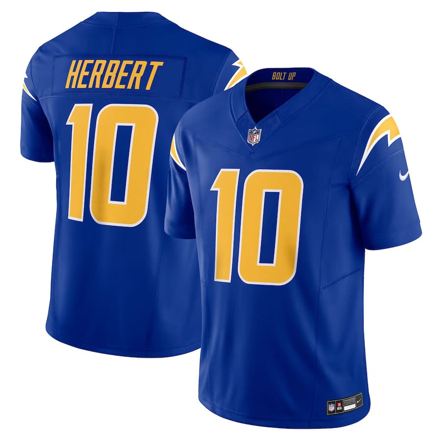 Mens Los Angeles Chargers Justin Herbert Royal Alternate 2 Vapor F.U.S.E. Limited Jersey