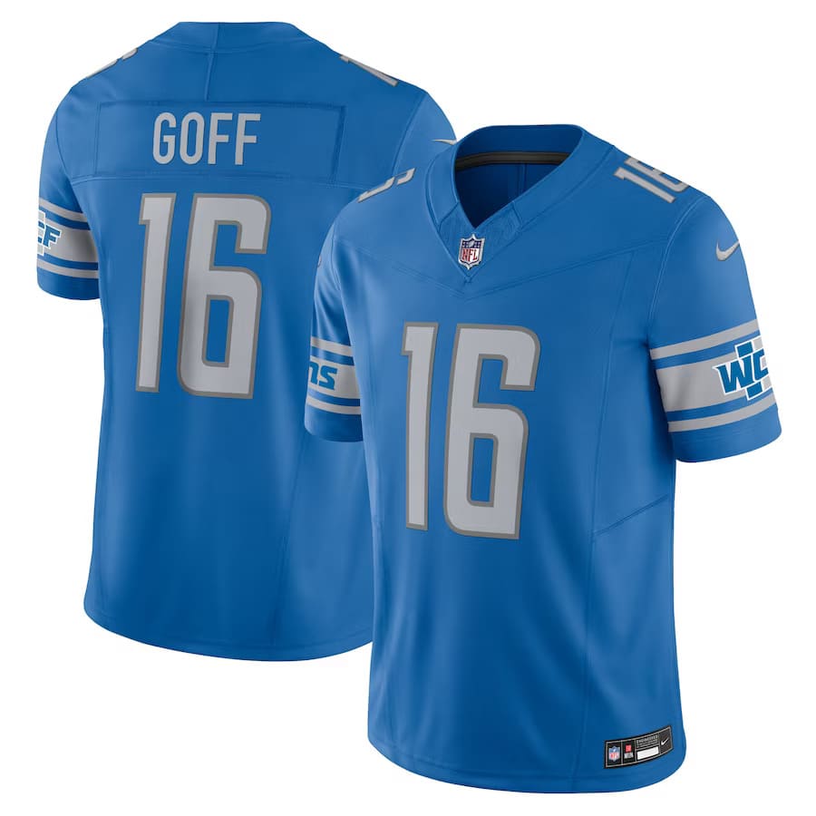 Mens Detroit Lions Jared Goff Blue Vapor F.U.S.E. Limited Jersey