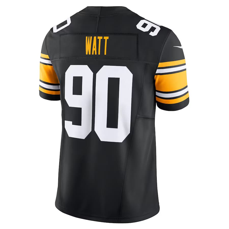 Mens Pittsburgh Steelers T.J. Watt Black Vapor F.U.S.E. Limited Alternate 1 Jersey