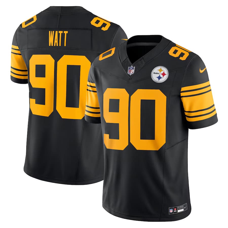 Mens Pittsburgh Steelers T.J. Watt Black Alternate 2 Vapor F.U.S.E. Limited Jersey
