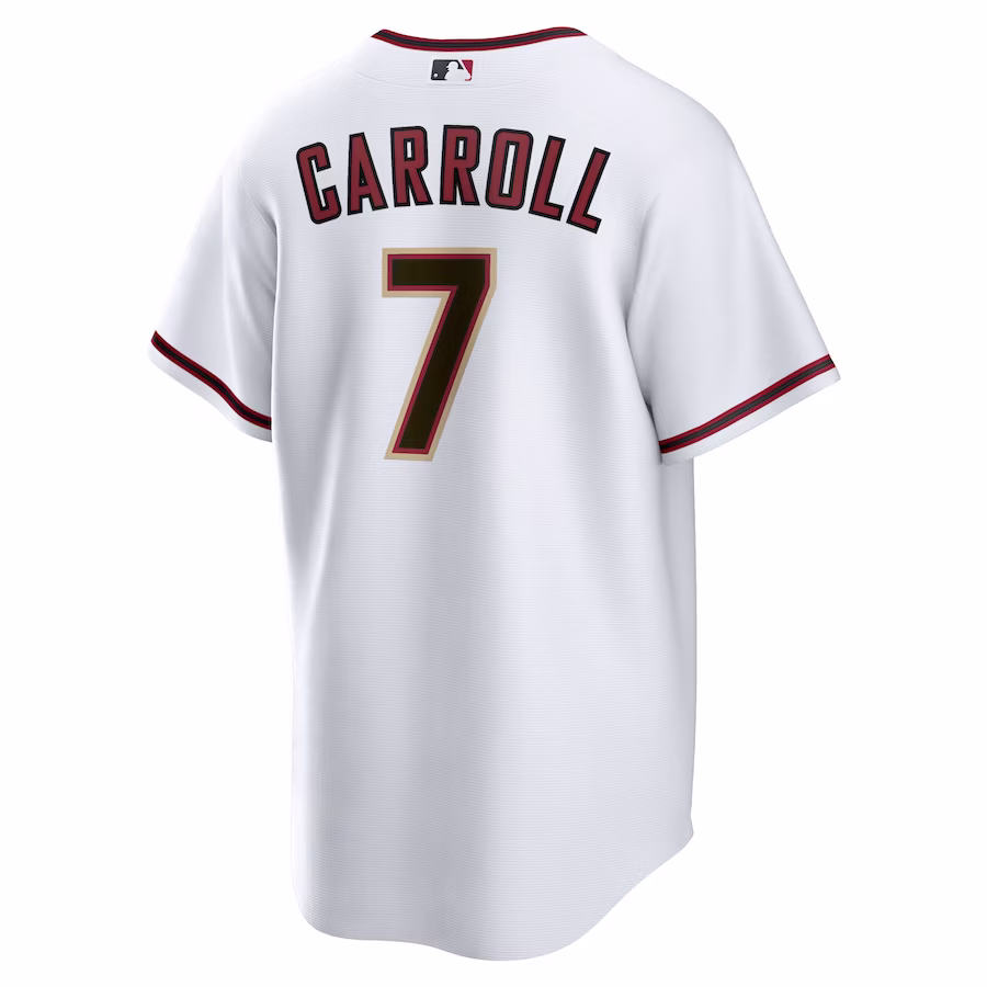 Men's Arizona Diamondbacks Corbin Carroll White Home Replica Player Jersey