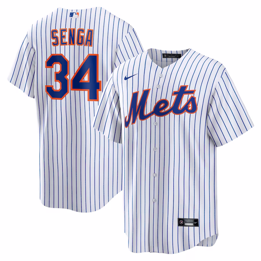 Men's New York Mets Kodai Senga White Royal Home Replica Player Jersey