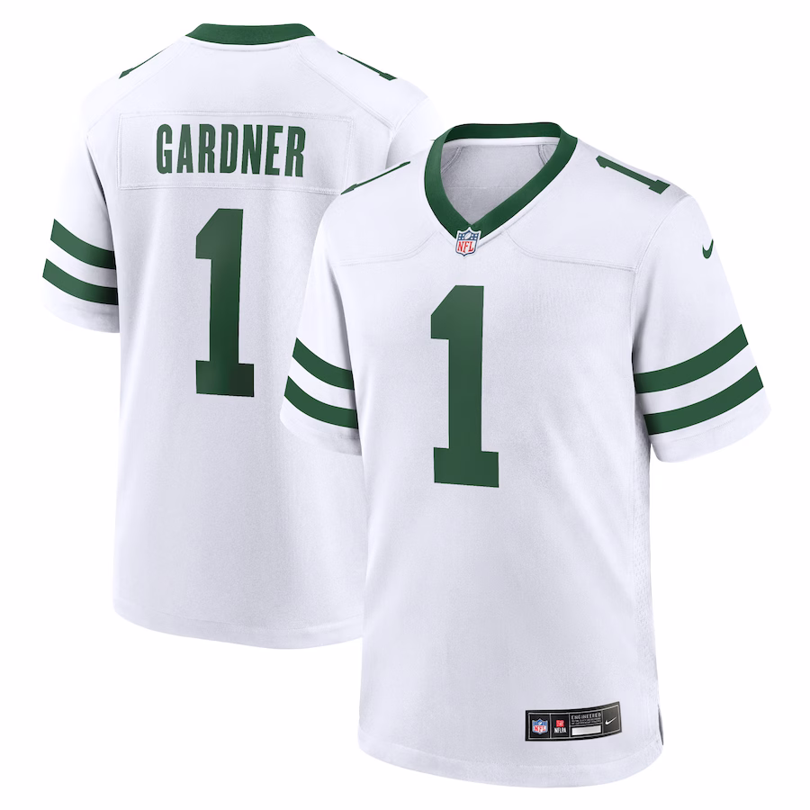 Men's New York Jets Ahmad Sauce Gardner White Legacy Player Game Jersey