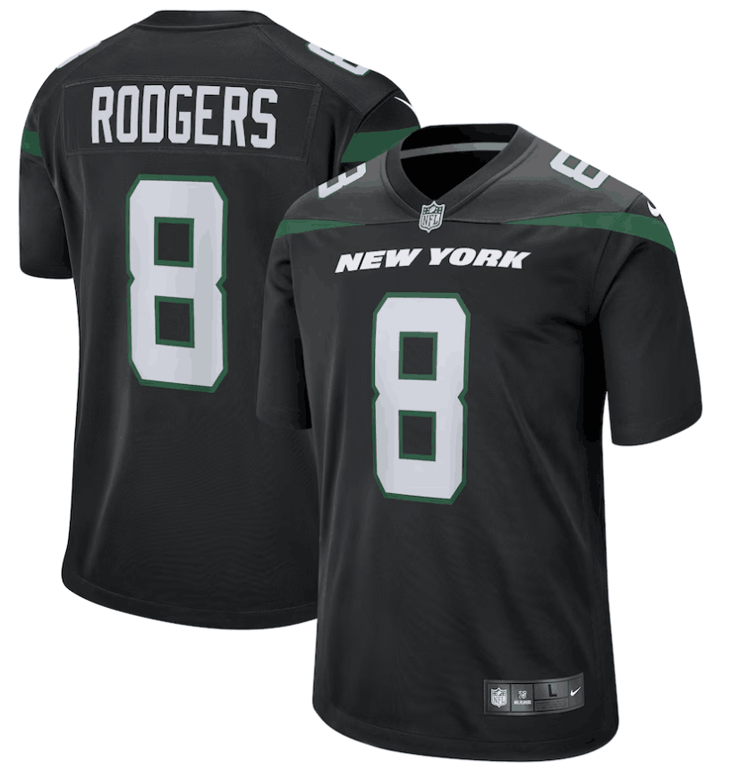 Men's New York Jets Aaron Rodgers Black Vapor Limited Jersey