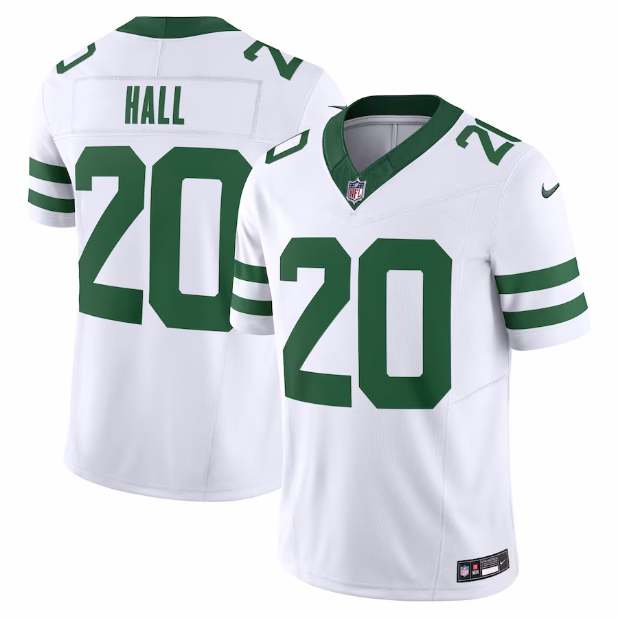 Men's New York Jets Breece Hall White Legacy Vapor F.U.S.E. Limited Jersey