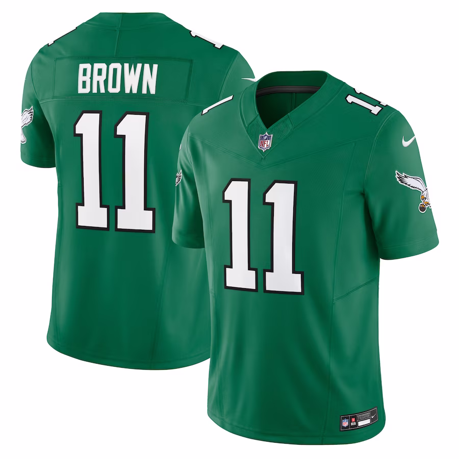 Men's Philadelphia Eagles A.J. Brown Kelly Green Alternate Vapor F.U.S.E. Limited Jersey