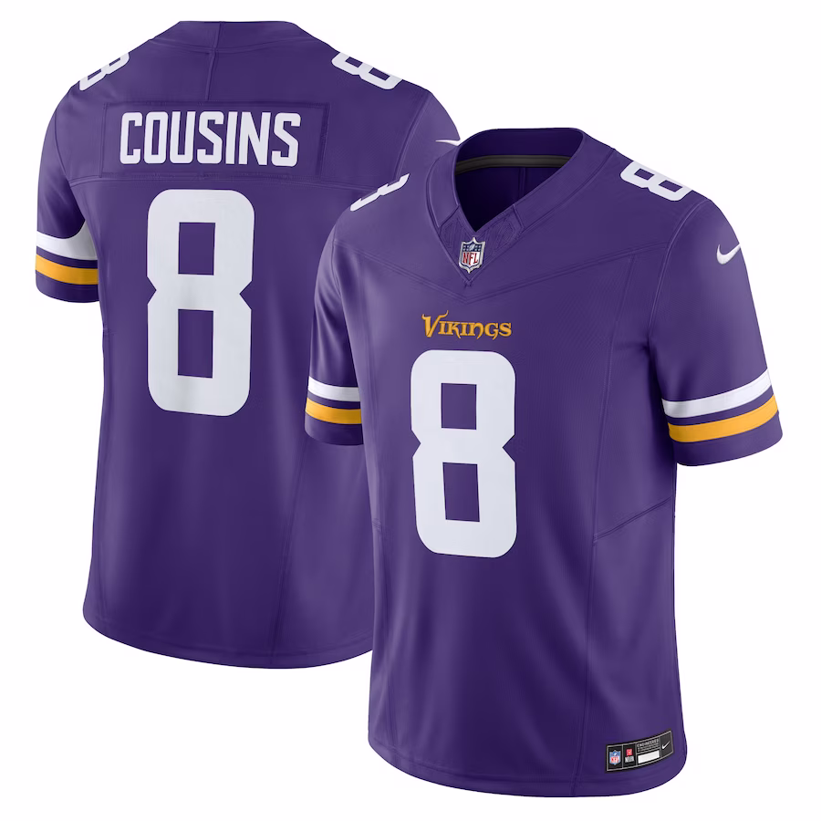 Men's Minnesota Vikings Kirk Cousins Purple Vapor F.U.S.E. Limited Jersey
