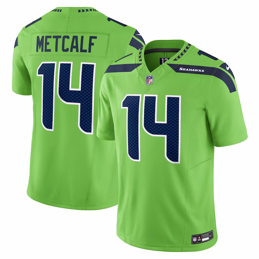 Men's Seattle Seahawks DK Metcalf Neon Green Vapor F.U.S.E. Limited Jersey