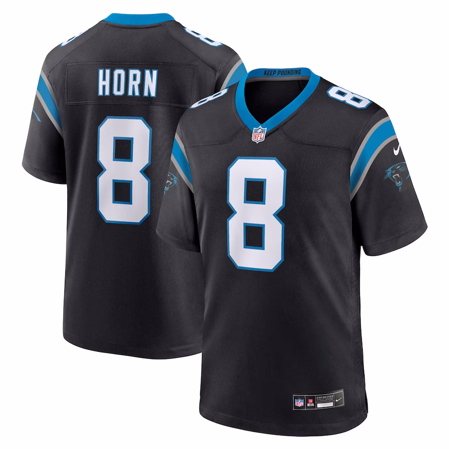 Men's Carolina Panthers Jaycee Horn Black Game Jersey