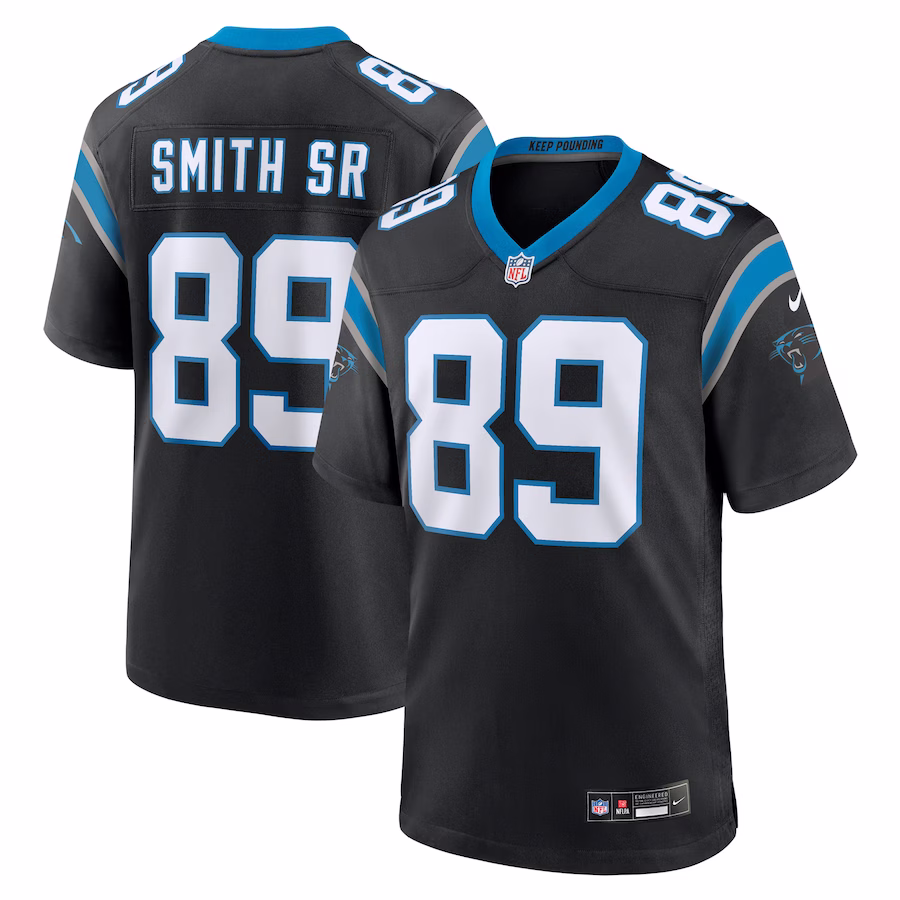 Men's Carolina Panthers Steve Smith Sr. Black Retired Player Game Jersey