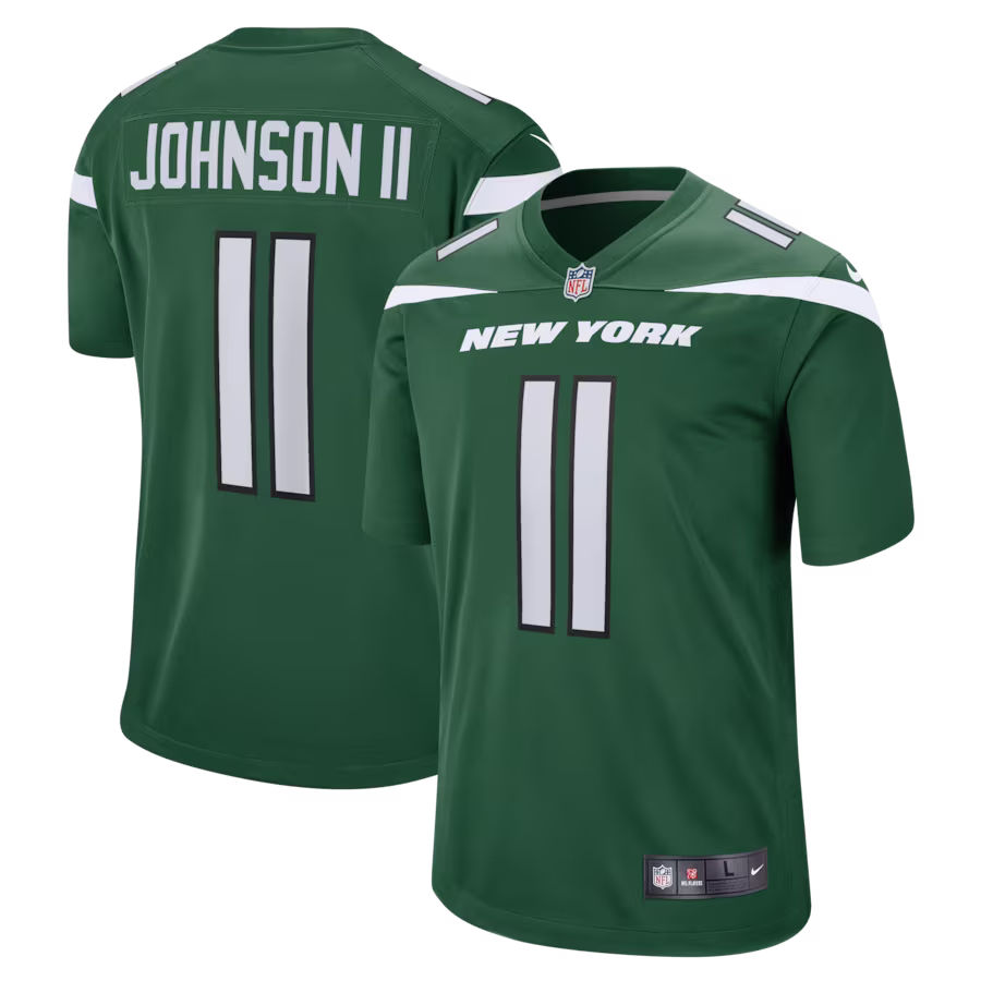 Men's New York Jets Jermaine Johnson II Gotham Green Game Jersey