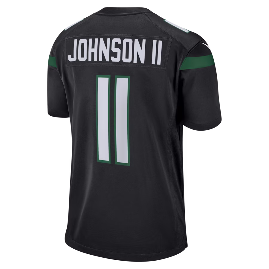 Men's New York Jets Jermaine Johnson II Stealth Black Alternate Game Jersey