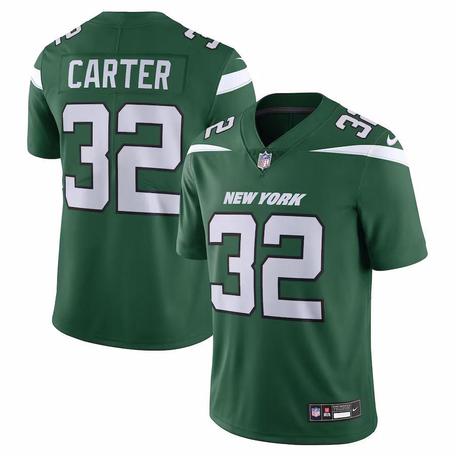 Men's New York Jets Michael Carter Green Vapor Limited Jersey