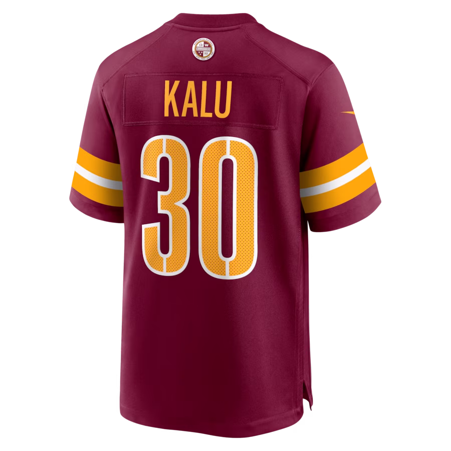 Men's Washington Commanders Joshua Kalu Burgundy Game Jersey