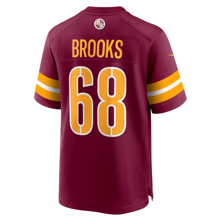 Men's Washington Commanders Curtis Brooks Burgundy Game Jersey