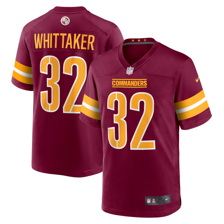 Men's Washington Commanders Jace Whittaker Burgundy Game Jersey