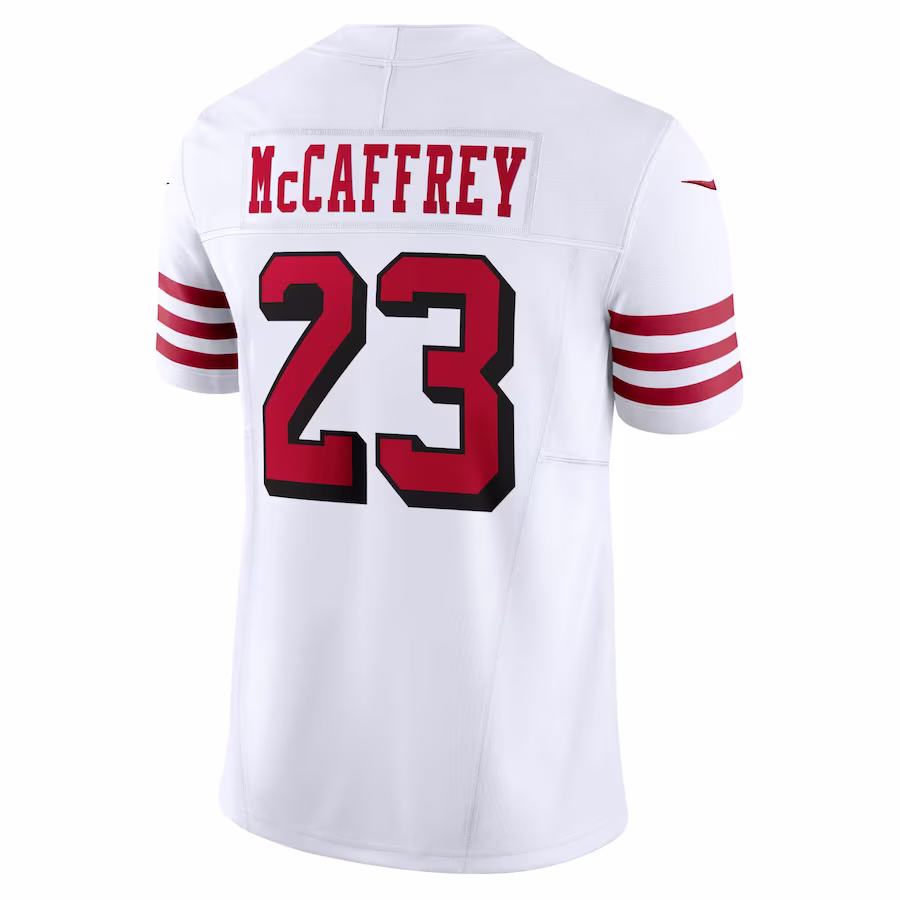 Men's San Francisco 49ers Christian McCaffrey White Alternate Vapor F.U.S.E. Limited Jersey