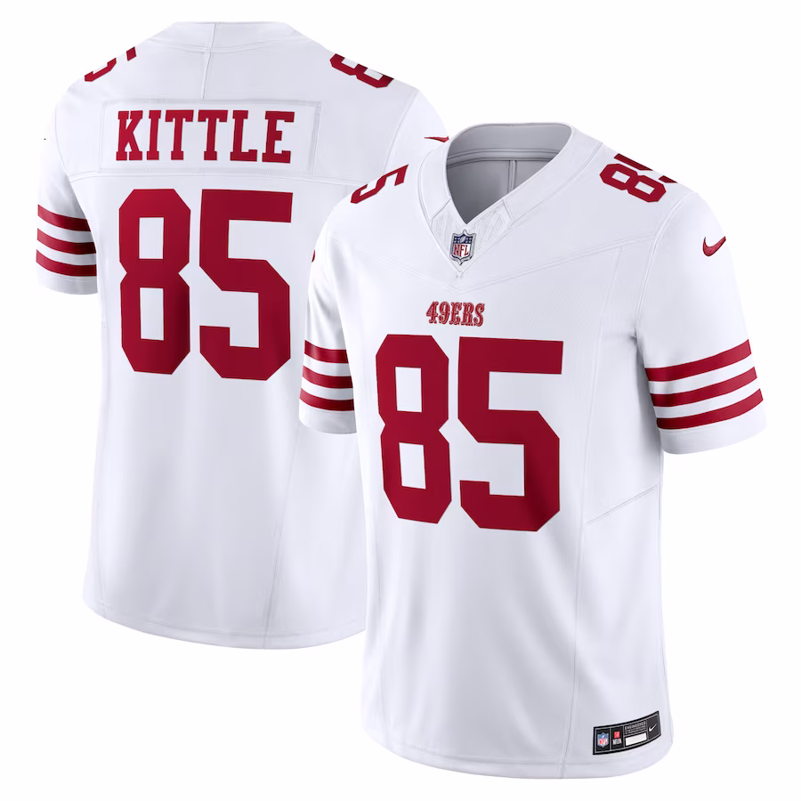 Men's San Francisco 49ers George Kittle White Vapor F.U.S.E. Limited Jersey