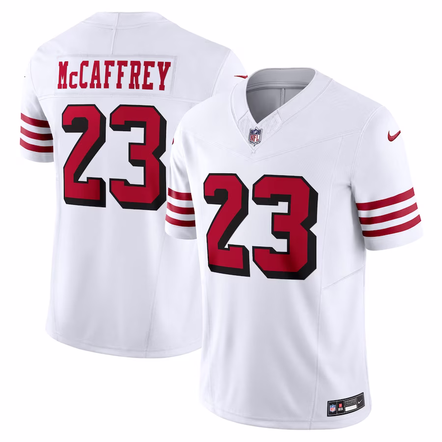 Men's San Francisco 49ers Christian McCaffrey White Alternate Vapor F.U.S.E. Limited Jersey