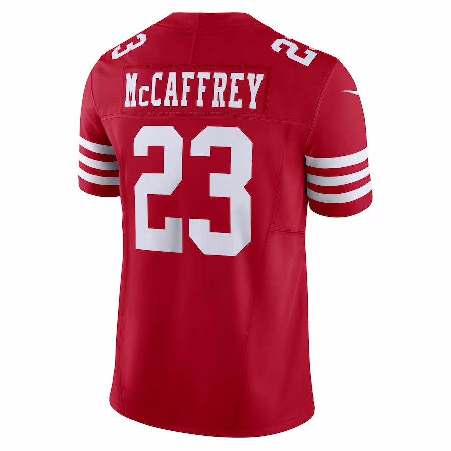 Men's San Francisco 49ers Christian McCaffrey Scarlet Vapor F.U.S.E. Limited Jersey