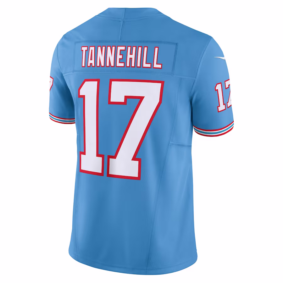 Men's Tennessee Titans Ryan Tannehill Light Blue Oilers Throwback Vapor F.U.S.E. Limited Jersey