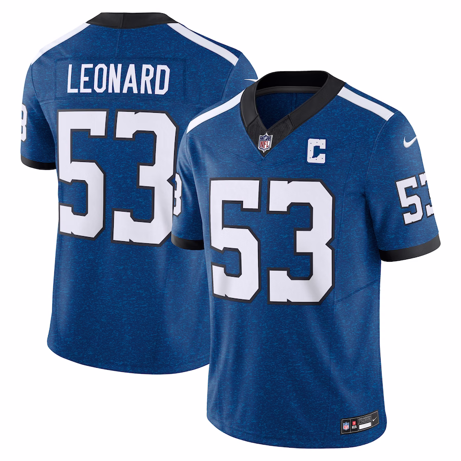 Men's Indianapolis Colts Shaquille Leonard Royal Indiana Nights Alternate Vapor F.U.S.E. Limited Jersey