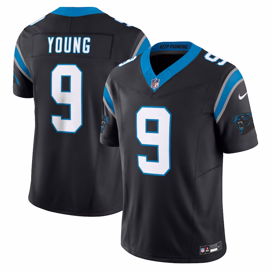 Men's Carolina Panthers Bryce Young Black Vapor F.U.S.E. Limited Jersey