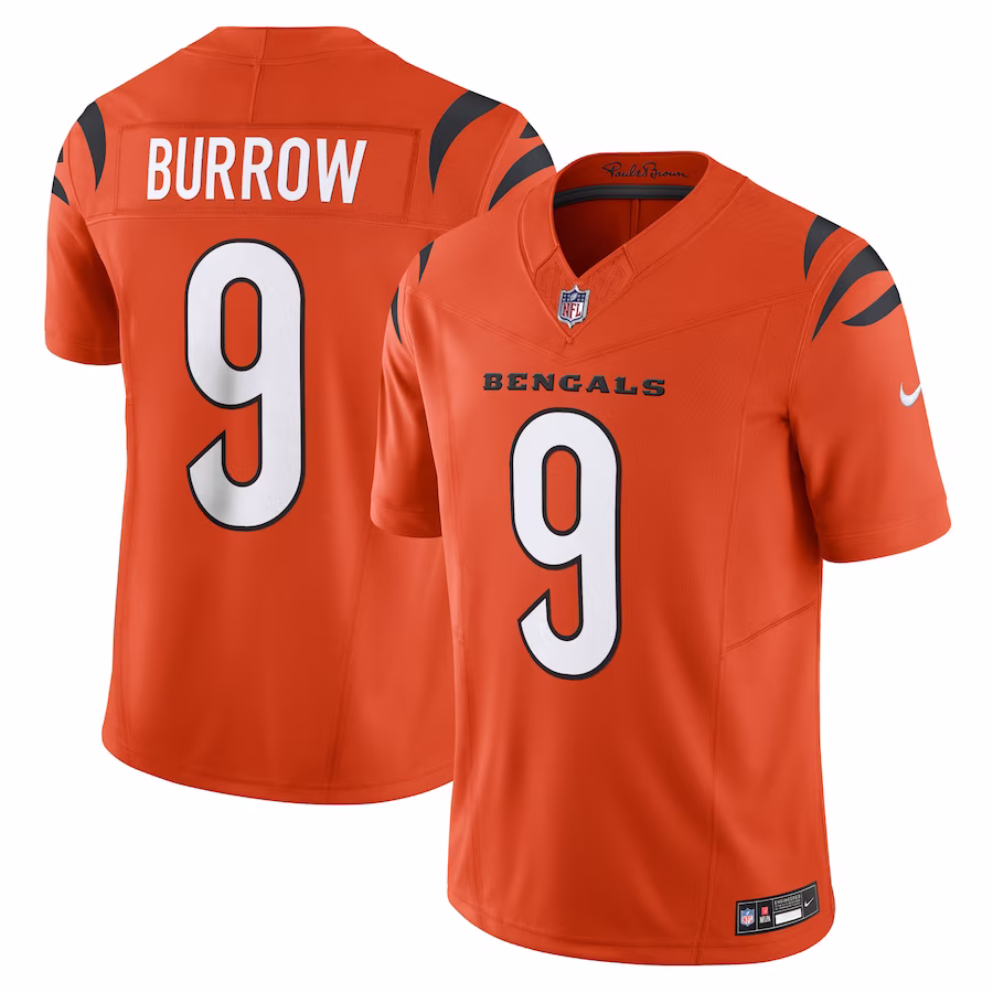Men's Cincinnati Bengals Joe Burrow Orange Vapor F.U.S.E. Limited Jersey