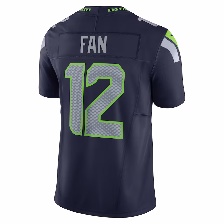 Men's Seattle Seahawks 12s Fan College Navy Vapor F.U.S.E. Limited Jersey