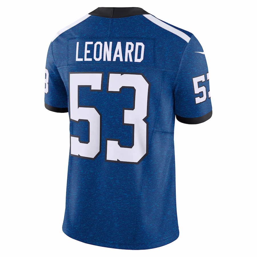 Men's Indianapolis Colts Shaquille Leonard Royal Indiana Nights Alternate Vapor F.U.S.E. Limited Jersey