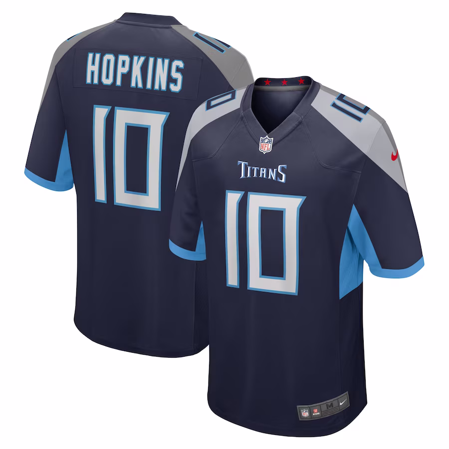 Men's Tennessee Titans DeAndre Hopkins Navy Game Jersey