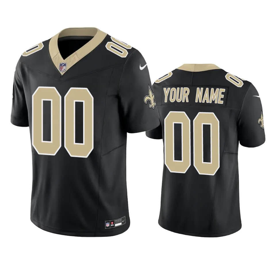 Custom New Orleans Saints Black Vapor F.U.S.E. Limited Jersey