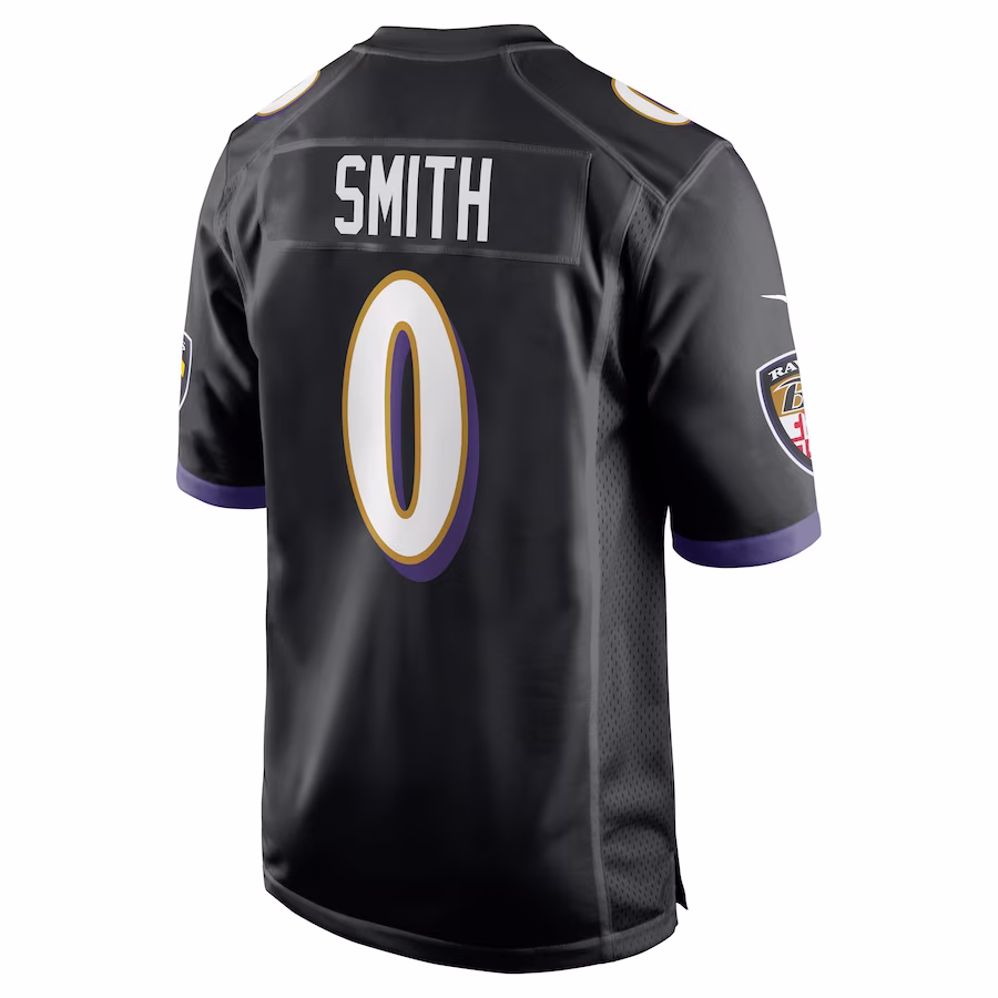 Men's Baltimore Ravens Roquan Smith Black Alternate Game Player Jersey