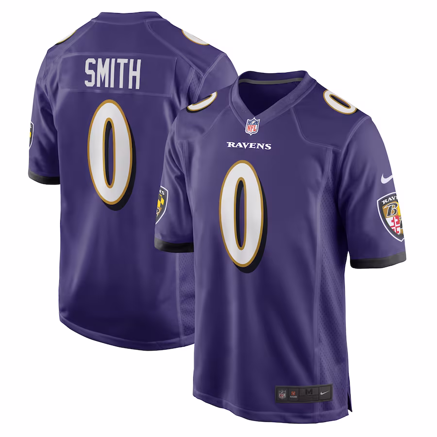 Men's Baltimore Ravens Roquan Smith Purple Game Player Jersey