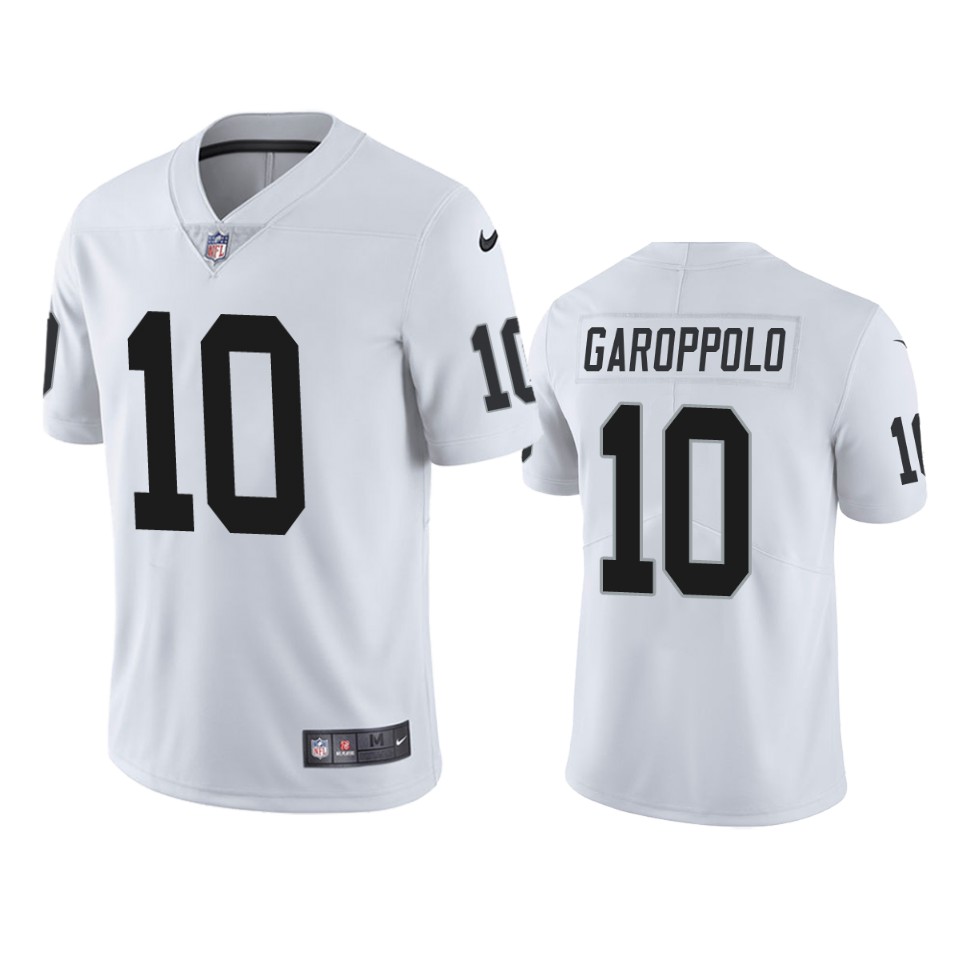 Men's Las Vegas Raiders Jimmy Garoppolo White Vapor Limited Jersey