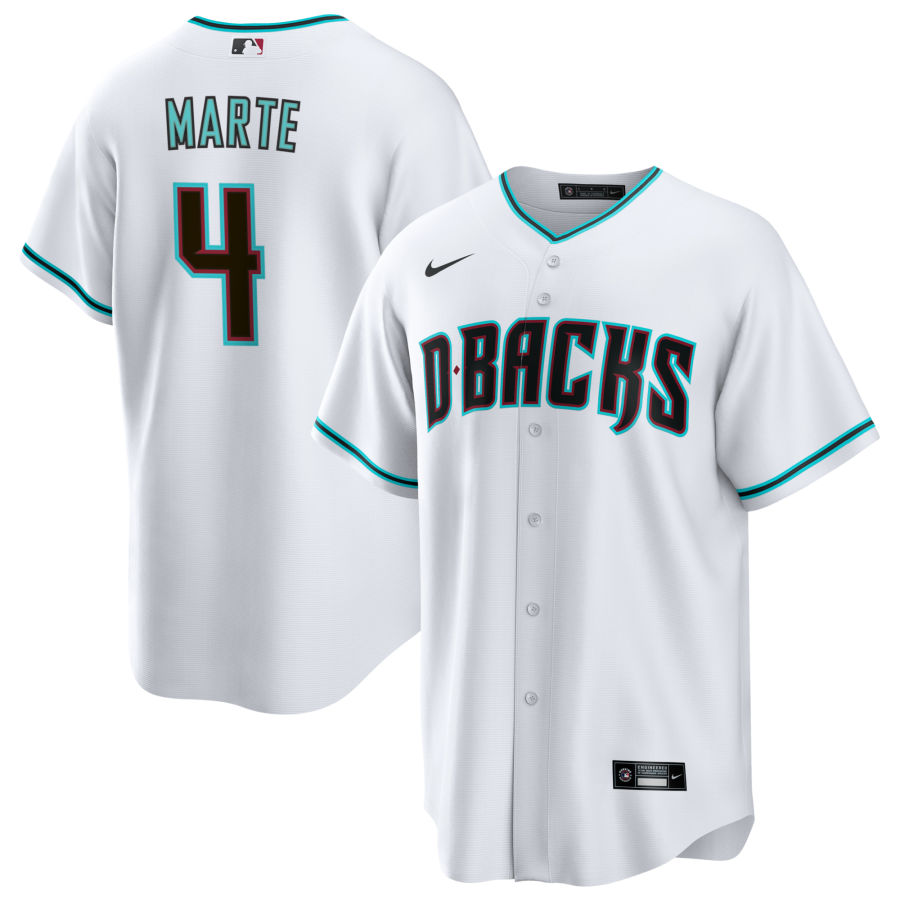 Men's Arizona Diamondbacks Ketel Marte White Home Jersey