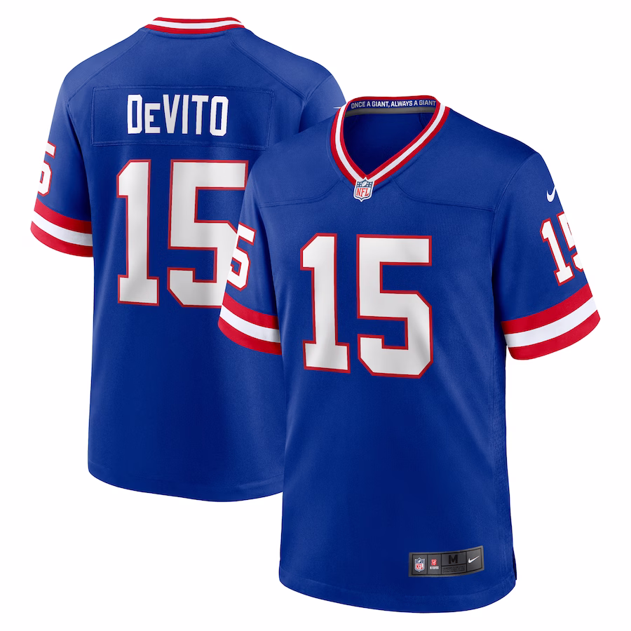 Men's New York Giants Tommy DeVito Royal Alternate Player Game Jersey