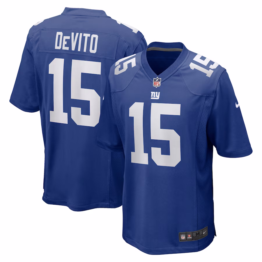 Men's New York Giants Tommy DeVito Royal Player Game Jersey
