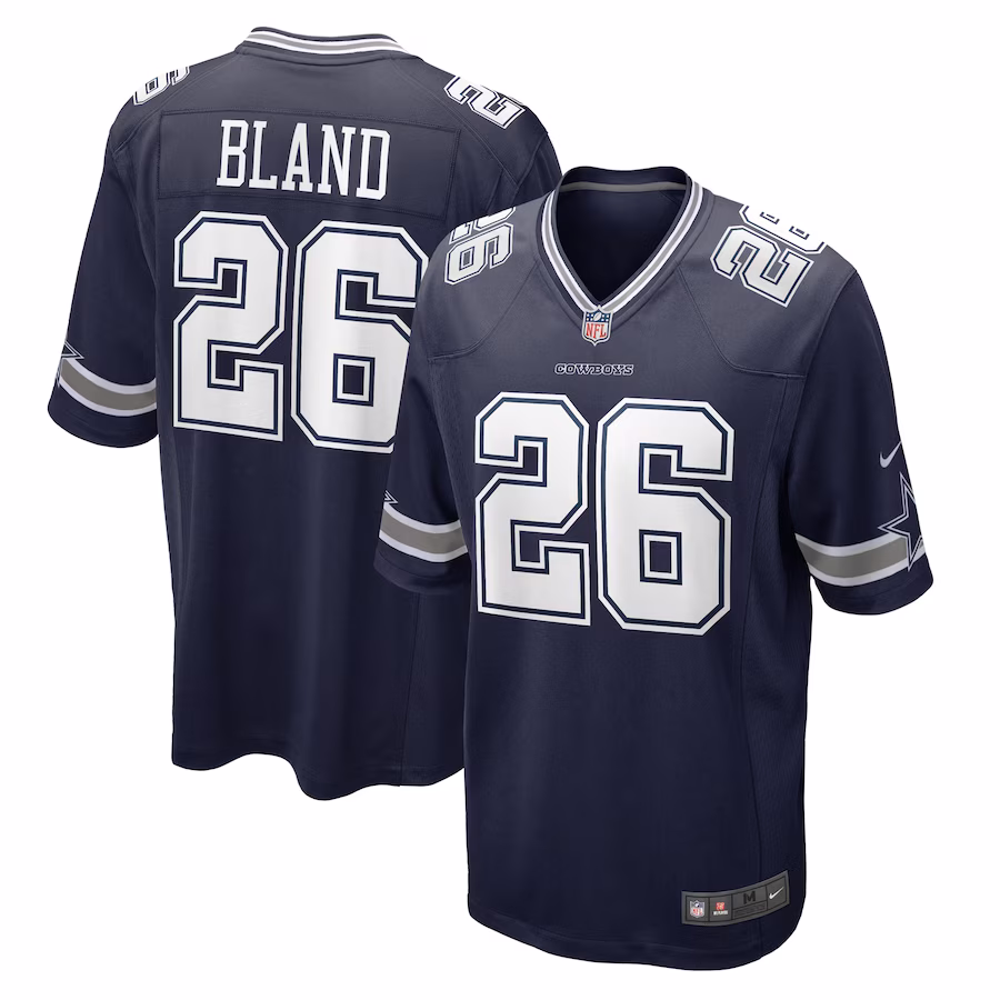Men's Dallas Cowboys DaRon Bland Navy Player Game Jersey