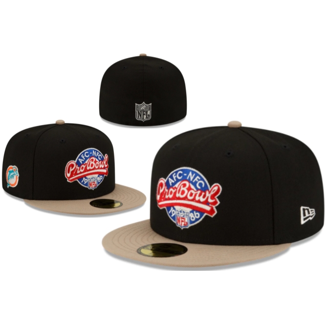 Miami Dolphins Pro Bowl Black 59FIFTY Fitted Hat