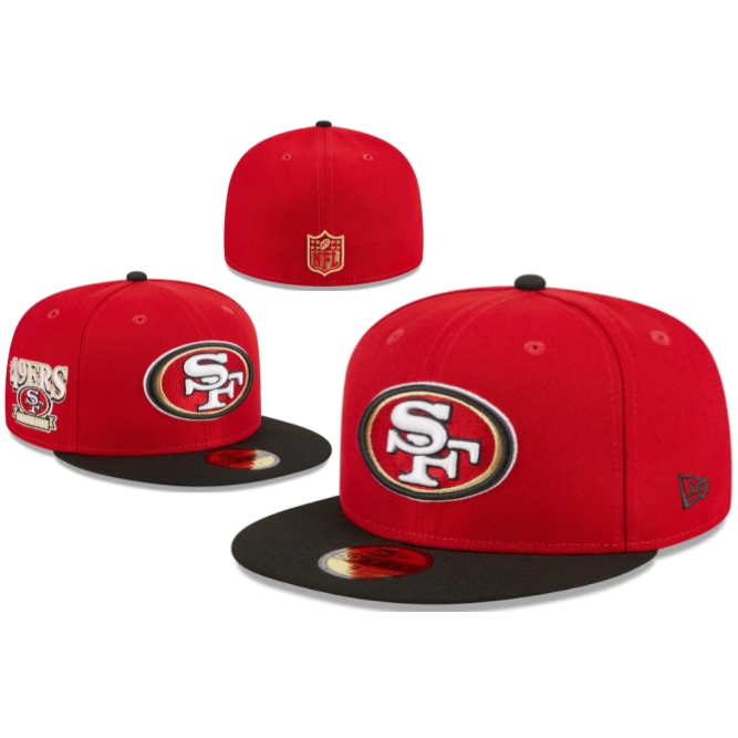 SF 49ers Red Black 59FIFTY Fitted Hat
