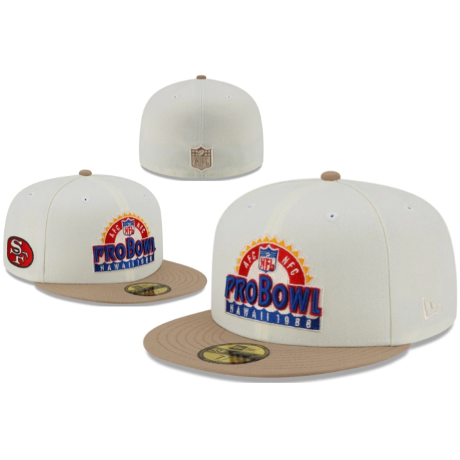 SF 49ers Cream Pro Bowl 59FIFTY Fitted Hat