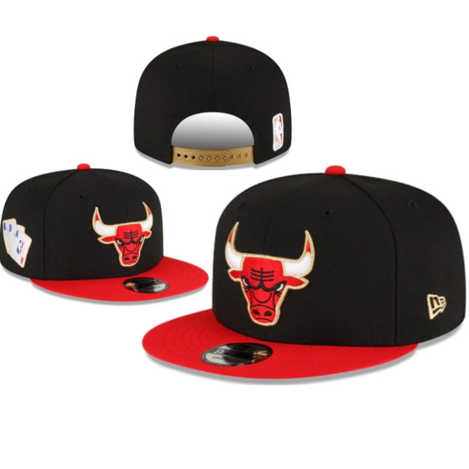 Chicago Bulls Black Red Adjustable Hat
