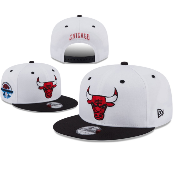 Chicago Bulls White Adjustable Hat