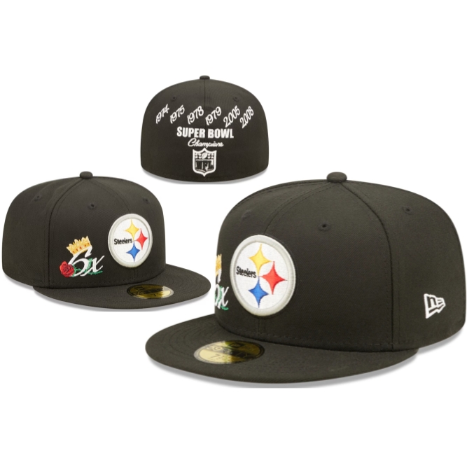 Pittsburgh Steelers Super Bowl Black 59FIFTY Fitted Hat