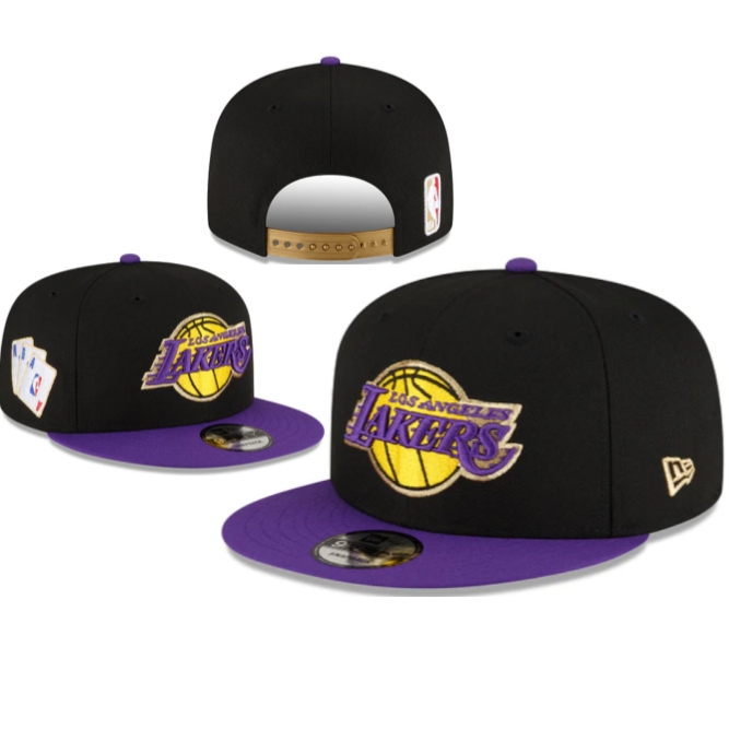 Los Angeles Lakers Black Purple Adjustable Hat