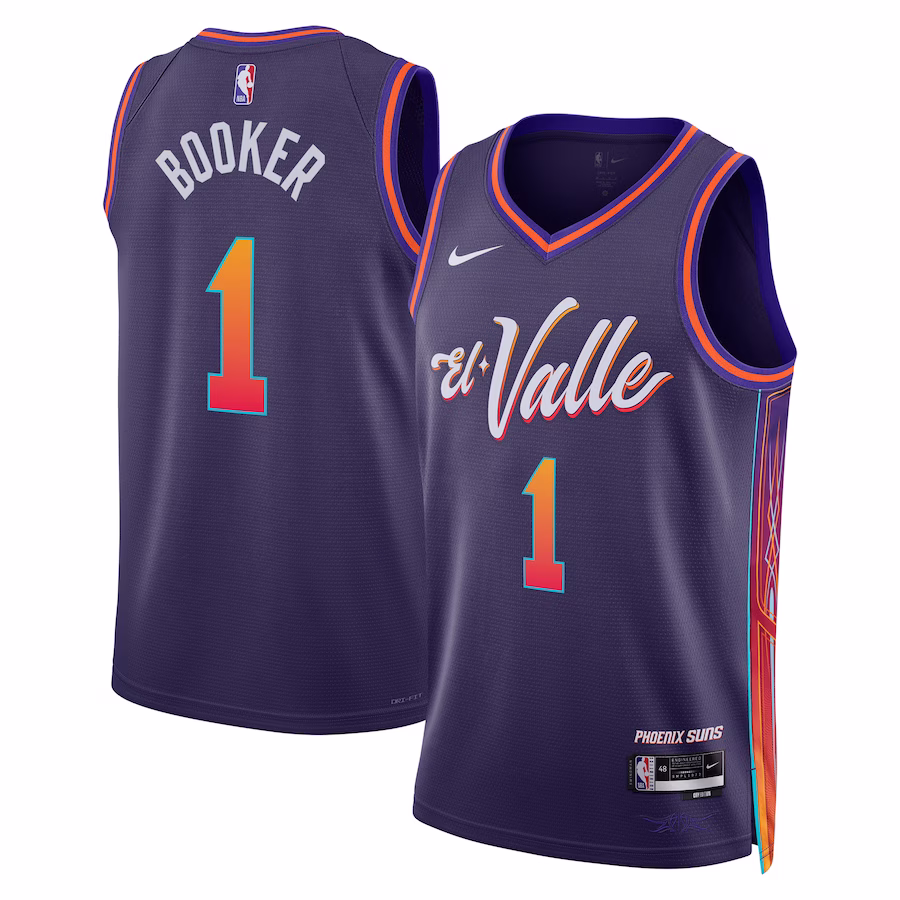 Phoenix Suns Devin Booker 2023 Purple City Edition Swingman Jersey