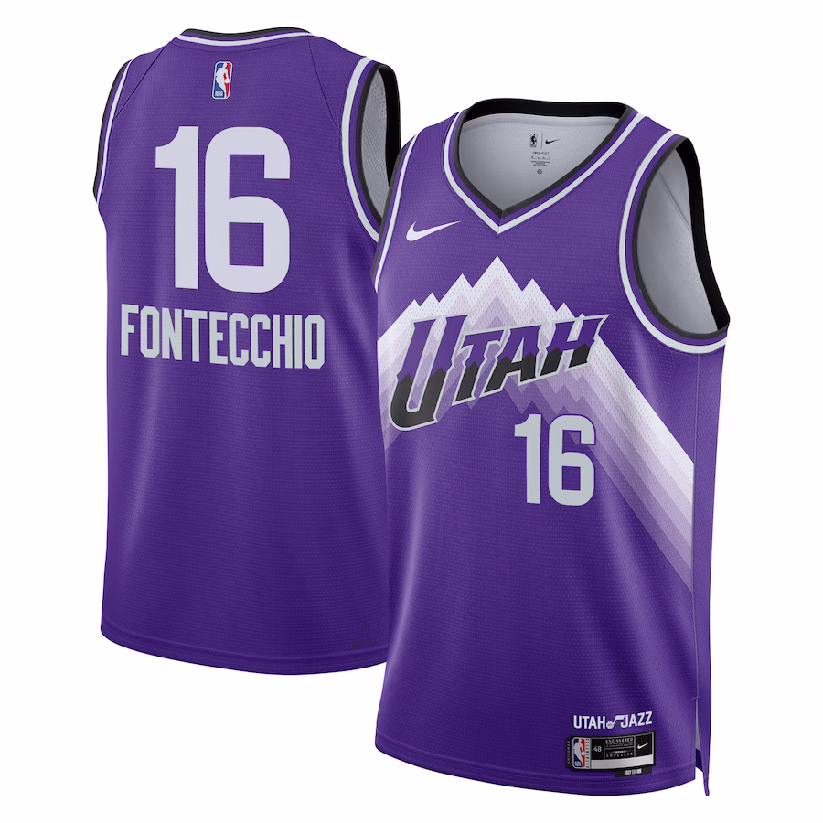 Utah Jazz Simone Fontecchio 2023 Purple City Edition Swingman Jersey